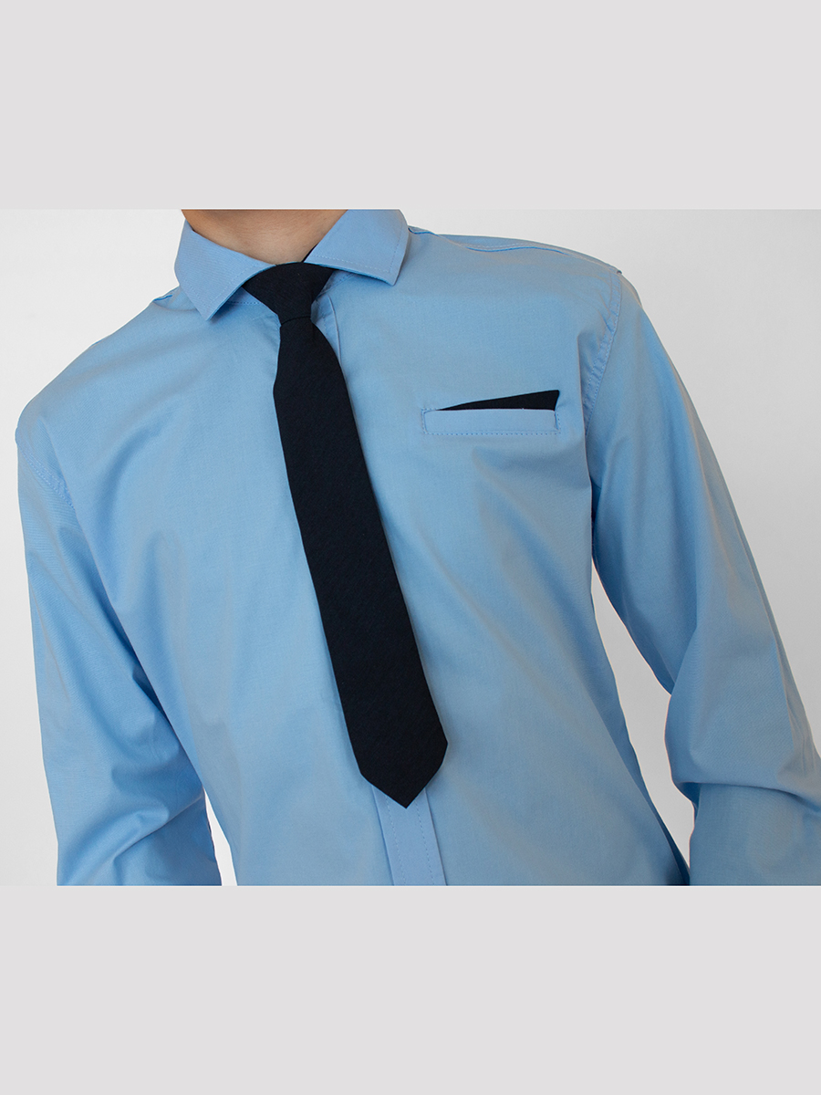 Модель:938 рубашка для мальчика с 10 до 16 лет 4шт в упаковке цвет голубой