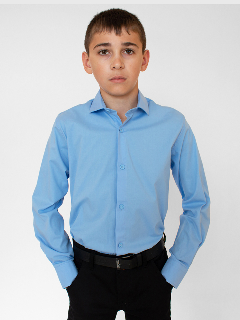 Модель:933 рубашка для мальчика с 10 до 16 лет 4шт в упаковке цвет голубой